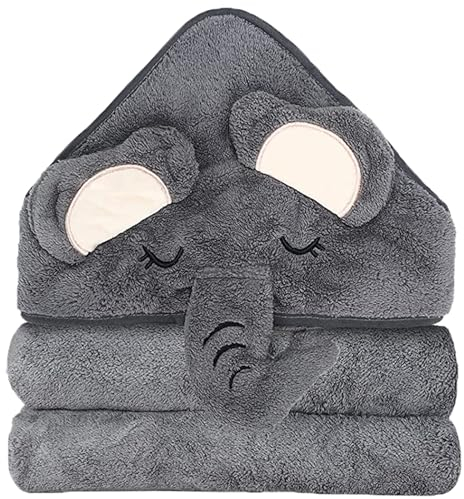 ROXANEPIG 1Pack Baby Handtücher Kapuze, 80X80 cm Baby Badetücher, Kapuzenhandtücher Baby, Babyhandtüch Bambus, Kapuzenbadetüch, Kinderhandtüch, Badehandtüch Handtücher für Babys, Neugeborene (1PACK)