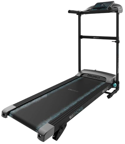 Cecotec Tapis de Course Pliable DrumFit WayHome 1400 Sprint. 900 W, de 1 à 14 km/h, 12 programmes prédéfinis, Panneau de Commande LCD, Surface de Course de 110x40 cm, Inclinaison Manuelle
