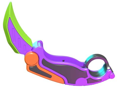 Harilla Juguete sensorial con Cuchillo de rábano pequeño, Relleno de Medias, Premio para niños, Cuchillo sensorial con impresión 3D, Fidget para Amigos, Violeta