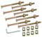 Biaungdo Tornillos de litera M8 x 100 mm, tornillos hexagonales para muebles, tuercas para muebles, cuna, cama de bebé con llave (bronce, 8 piezas)