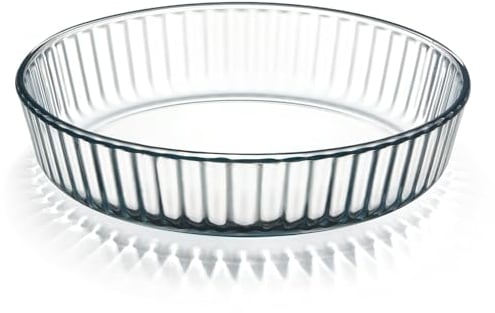 NUTRIUPS 26CM Glas Backform Runde Auflaufform Tarteform for Pie Form Tarte Form Keramik
