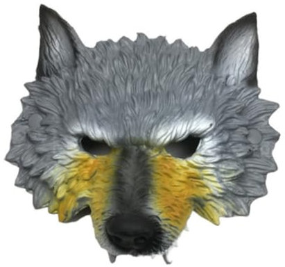 KUNANG Wolfsmaske, Realistische Halbmaske für Halloween, Cosplay & Karneval, Unisex, Polyurethan-Schaumstoff