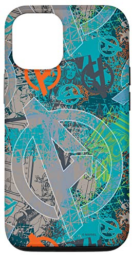 Hülle für iPhone 12/12 Pro Marvel Avengers Black Widow und Iron Man Comicbuch