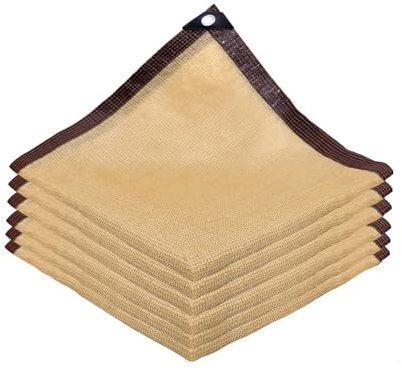 Fiita Yellow Shade Cloth 10X20FT Durable Mesh Tarp with Grommets Garden Sunblock Shade Cloth Shading Antifreezing 90% Sunblock Net for Plant Cover Patio Canopy Pergola Greenhouse Car Barn Kennel