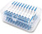Fleuse Interdentalbürsten 200 Stück, Silikon Zahnzwischenraumbürsten Dentalbürsten mit Box, Weiche Silikon adaptive Tragbarer Dual-Use Zahnseide Stick für Zahnreinigung Zwischenräume(Verbesserte II)
