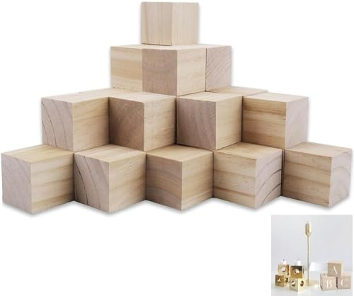 HolzWürfel,würfel groß, schnitzholz,30 Stück 3cm Bastelwürfel, Blanko Würfel Bastel Holz, Holzwürfel Blanko, Bastelmaterial Holz