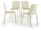 MOBILI FIVER, Stühle Emma, 4er-Set, Beige, Made In Italy