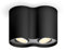Philips Hue White Ambiance Pillar 2er Spot, inkl. GU10 LED-Lampe, steuerbar via App, kompatibel mit Amazon Alexa (Echo, Echo Dot), schwarz, neue Generation