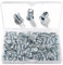 VooGenzek 100 PCS M6.3 * 11 mm Euro Screws, Countersunk Head, For Furniture Accessories, Drawer Rails, Kitchen Cabinets, Doors, Wardrobes, Cupboard Hinges