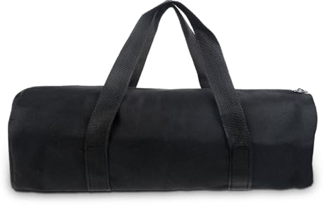 12 Inch Canvas Tool Bag Small Tool Bag for Men Wide Mouth Tool Storage Bag Large Capacity Tool Tote Handbag Power Tool Organizer for Electricians Mechanic Storage Wrenches Pliers Black