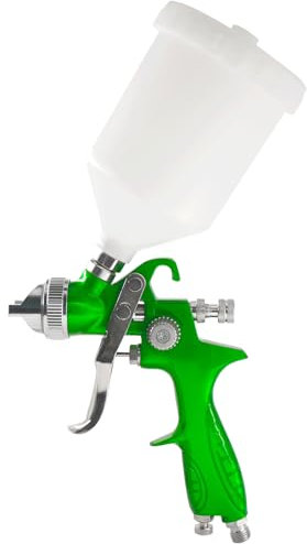 HVLP Schwerkraft Luftspritzpistole, Schwerkraft Airbrush Spritzpistole 600CC Becher mit 1.4mm Düse, Farbspritzgerät Airbrush Malerei Werkzeugsatz für Auto Auto Reparatur Möbel Zaun