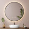 EMKE 600mm Bathroom Mirror with LED Lights, Black Frame Illuminated Bathroom Mirror with Time Display/Anti-fog/Dimmable,Wall Mounted Smart Mirrors, IP44