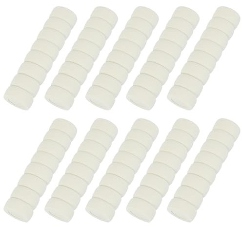 sourcing map 10 Pcs Door Knob Cover, Safety Door Handle Protector Covers Anti-Collision Soft Spiral Door Knob Covers Foam Door Pull Cover for Bedrooms Bathrooms Offices Doors, White