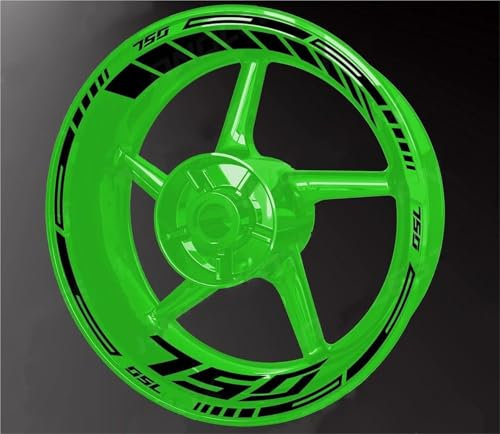 SYMWBD Adesivi per Cerchi Moto per Kawasaki Z750 Z 750 Decalcomanie Riflettenti per Cerchi Nastro A Strisce Adesivi Riflettenti