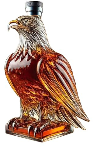 Eagle-shaped whisky carafe, whisky bottle in animal shape as a collector's item - collector's item as a gift idea for bar, home, wedding, Father's Day, home accessory