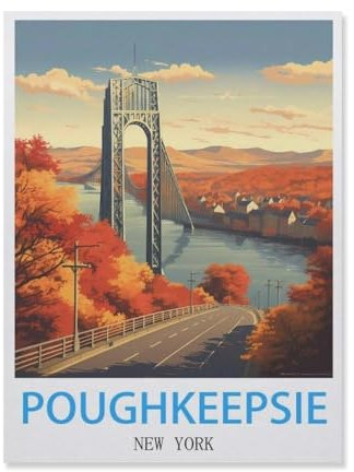 YYNFHCBS Peinture au numero pour adulte enfants,Poughkeepsie New York,DIY Painting by Numbers numéro Cadeau de Peinture pour Enfant Décorations(40x50cm) 15.7x19.6 pouces-E65