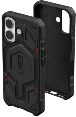 URBAN ARMOR GEAR Monarch Pro Case kompatibel mit Apple iPhone 17 Hülle (Wireless Charging/Magnetische Aufladung, 5-Schichten Schutz) Kevlar schwarz