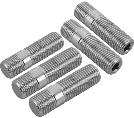 ibasenice Kit de 5 Goujons de Roue Renforcés M14x1,25 et M14x1,5, 50 Mm en Acier Haute Résistance, Boulons de Moyeu pour Véhicules, Utilisation en Atelier et Garage, Jeu Écrous de Goujon