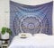 raajsee Indisch Wandteppich Mandala Blau, Boho WandDeko, Aesthetic Room Décor Tapestry, Wandtuch Mandala, Wandbehang Psychedelic 208X232 CM