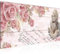 Runa Art Wandbild Engel Blumen 1 Teilig 100 x 40 cm Modern Bild auf Vlies Leinwand Rosen Holz Wohnzimmer Rosa 006012b