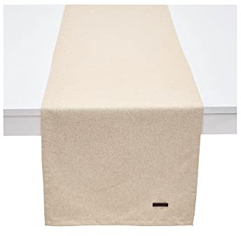 Esprit Harp Tischläufer, Polyester, Beige, 140 x 40 cm