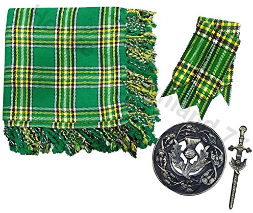 Schottische Brosche und Anstecknadel, 121,9 x 121,9 cm Gr. One size, Irish National