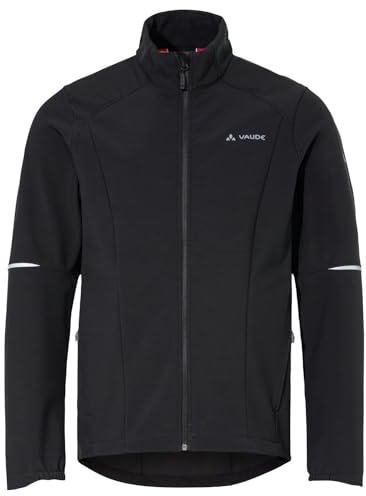 VAUDE Herren Softshelljacke Wintry Jacket IV, wärmend, 100% winddicht, atmungsaktiv und wasserabweisend, black, XXL