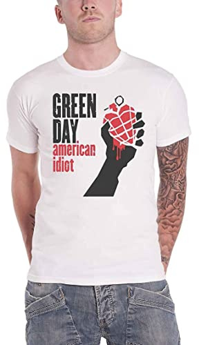 Band Monkey Green Day Unisex T-Shirt American Idiot White