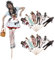 AK Giftshop Zombie Freaky Zombies Halloween Party Food Cake Cupcakes Picks Sticks Decorations Toppers Stand Up Food Flags (pack of 14)