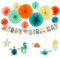Meerestiere Geburtstag Dekoration HAPPY BIRTHDAY Girlande Papier Fächer Kindergeburtstag Deko Unterwasser Party Seepferd Seestern
