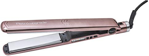Retro Upgrade Plancha de pelo RUP114TIT profesional, color rosa - Placas de Titanio con calor infrarrojo