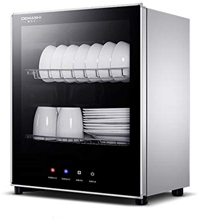 Small Disinfection Cabinet Home Desktop Vertical Disinfection Cabinet Kitchen Tableware Disinfector Touch Disinfection Machine (Color : Black, Size : 43.2 * 33.5 * 52.5cm)