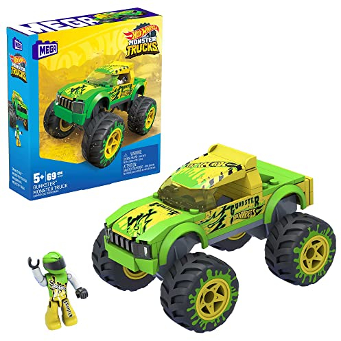 MEGA HDJ94 - Mega Construx Hot Wheels Gunkster Monster Truck, Konstruktionsspielzeug, Spielzeug ab 5 Jahren