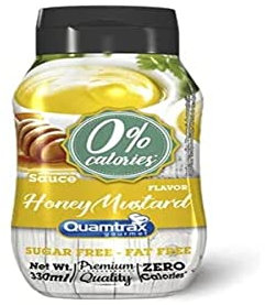 Quamtrax | Zero Calories Sauce (330ml) | Sauces zéro | Moins de 10 kcal par goût - Miel & Moutarde