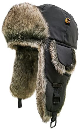 Alkaidstar Unisex Fliegermütze Rib Bomber Aviator Pilot Hat Faux Fellmütze Winter Russische Mütze Herren Bomber Hut Fliegermütze Erwachsenen Wintermütze Ohrenschützer