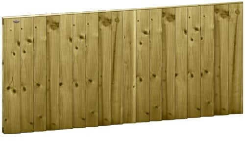 Premier Garden Supplies Fully Framed Feather Edge Garden Fence Panel Width: 6ft (183cm) x Height: 3ft (90cm) Pressure-Treated Over Lapping Flat Top Capped Closeboard effect Fencing Panels