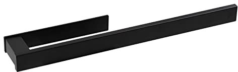 EXLECO 39CM Portasciugamani bagno Adesivo Inox Porta Asciugamani Accessori Bagno, Portasalviette Bagno Senza Foratura, Appendi Asciugamani Bagno Autoadesivo Porta Salviette per Bagno Matt Nero