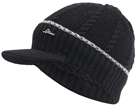 LZPCarra PudelmüTze Damen Winter MüTzen MäNner BommelmüTze StrickmüTze Mit Fleece-Futter Damen MüTze Winter Beanie-MüTze Winter- DamenmüTze BeaniemüTze Warme WintermüTze Mit Grobstrick