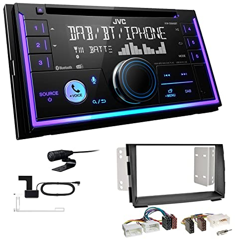 JVC KW-DB95BT 2-DIN Autoradio CD-Receiver Digitalradio DAB+ Bluetooth USB passend für KIA Venga ab 2009 schwarz
