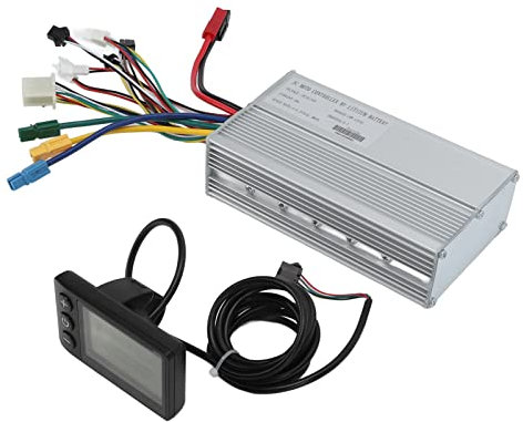Akozon DC 36V 48V 1000W Brushless Motor Controller, Elektroroller Fahrrad 30A Controller S866 Kit LCD Display Panel für mit regenfestem Bildschirm Scooter