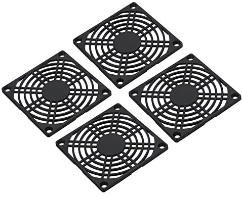 PATIKIL 80mm Fan Filter, 4 Pack ABS Plastic Ventilator Grill Protector Guard for 80X80mm Fan Protective Cover DIY, Black