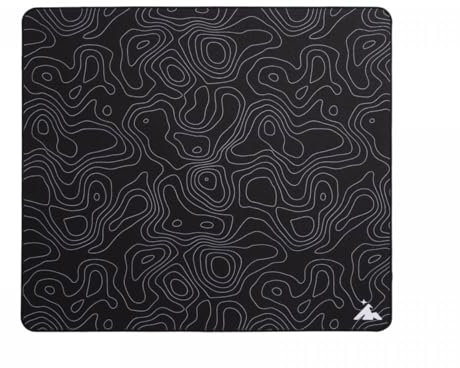 Higround Tapis de Souris BLACKICE Performance Gaming Noir en Coton et Rubber Antidérapant, Résistant à la Tache pour Bureau et Jeu