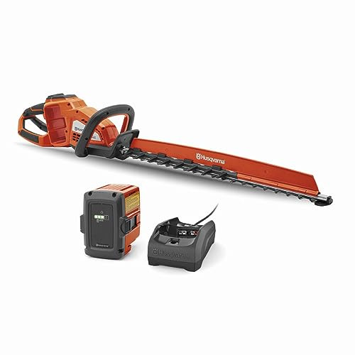 Husqvarna Hedge Master 320iHD60 Battery Hedge Trimmer, 24-Inch Electric Trimmer with Brushless Motor for Efficiency and Durability, 40V Lithium-Ion 4Ah Battery and Charger, 970592602, Gifts for Men