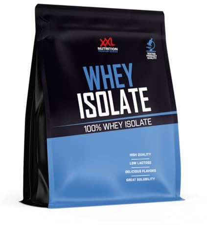 XXL Nutrition - Whey Isolate - Höchste Qualität Molkenprotein-Isolat, nur 0,8% Laktose - Eiweiss Pulver Isolat - Erdbeere Banane 2500 Gramm