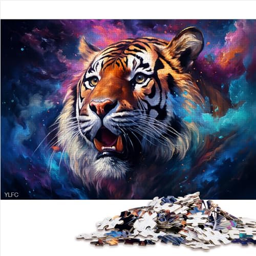 Sterntier-Tiger-Puzzles für Erwachsene Puzzles für Erwachsene 1000 Teile Kartonpuzzle Nachhaltiges Puzzle für Erwachsene Anspruchsvolles schwieriges Puzzle 1000 Teile (26 x 38 cm)