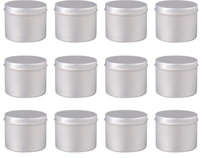 BOOWAN NICOLE Zylindrisch Silikonform Kerzenhalter Beton Gießform mit 6OZ Ersatz-Aluminium-Kerzengläser als Wohndekoration, Aufbewahrung von Schreibwaren (12 A0310)