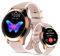 LUNIQUESHOP Round 2 Orologio Collegato Donna Telefono| Supporto Vocale| Smartwatch Touch Piccole Dimensioni Rotonda| Frequenza Cardiaca, Sonno| Orologio Intelligente Android iOS (Rosa)