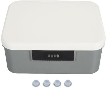 Lockable Storage Box, 9L Capacity Storage Trunk with Combination Lock, Spacious Locking Container Bin for Garage Storage, Outdoor Moving Boxes, Stackable Closet Organizer