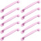 ZESLIV Pink Aluminium Furniture Handles, Pack of 10, 128mm, Modern Style, Rust Resistant, Ergonomic Pull Handles for Cabinets, Kitchens, Wardrobes