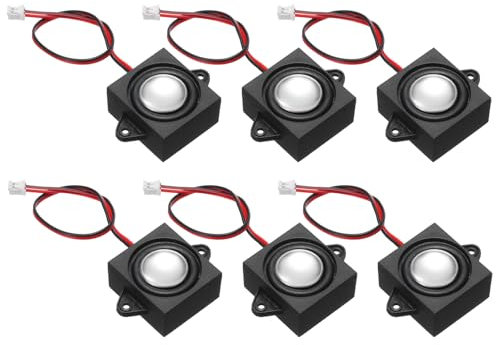 QUARKZMAN 6 Stück Lautsprecher 3 Watt 8 Ohm Mini-Lautsprecher Mikro-Lautsprecher mit JST-PH2.0-Schnittstelle für kleine elektronische Projekte Werbemaschinen LCD-Fernseher Monitore